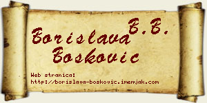 Borislava Bošković vizit kartica